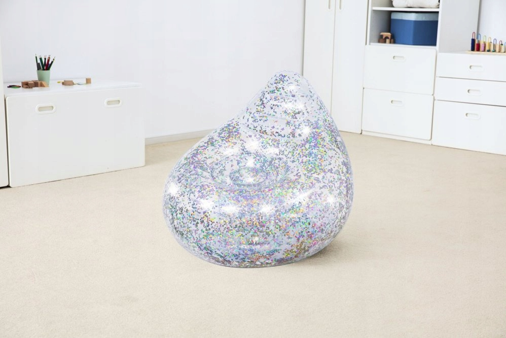 nafukovacie trblietavé kreslo